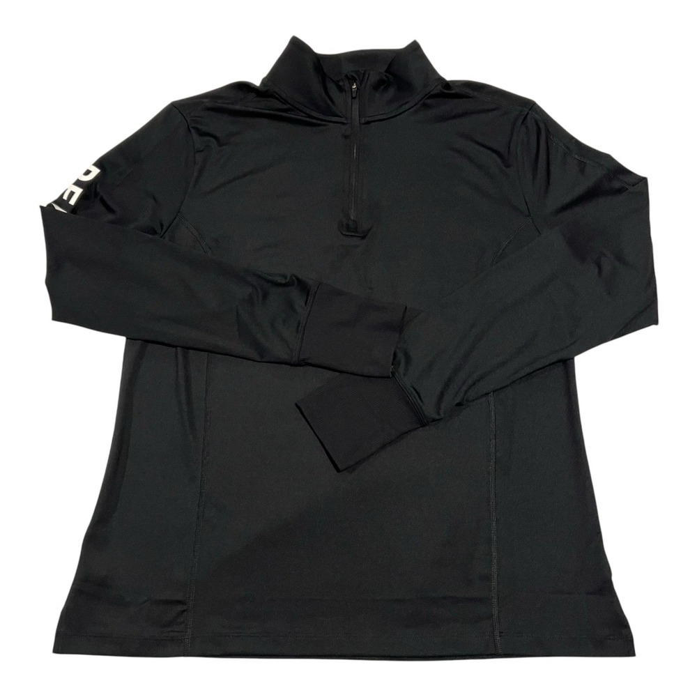Peloton Men's Long Sleeve 1/4‎ Zip Black Pull On Jacket Size Large Thumbholes